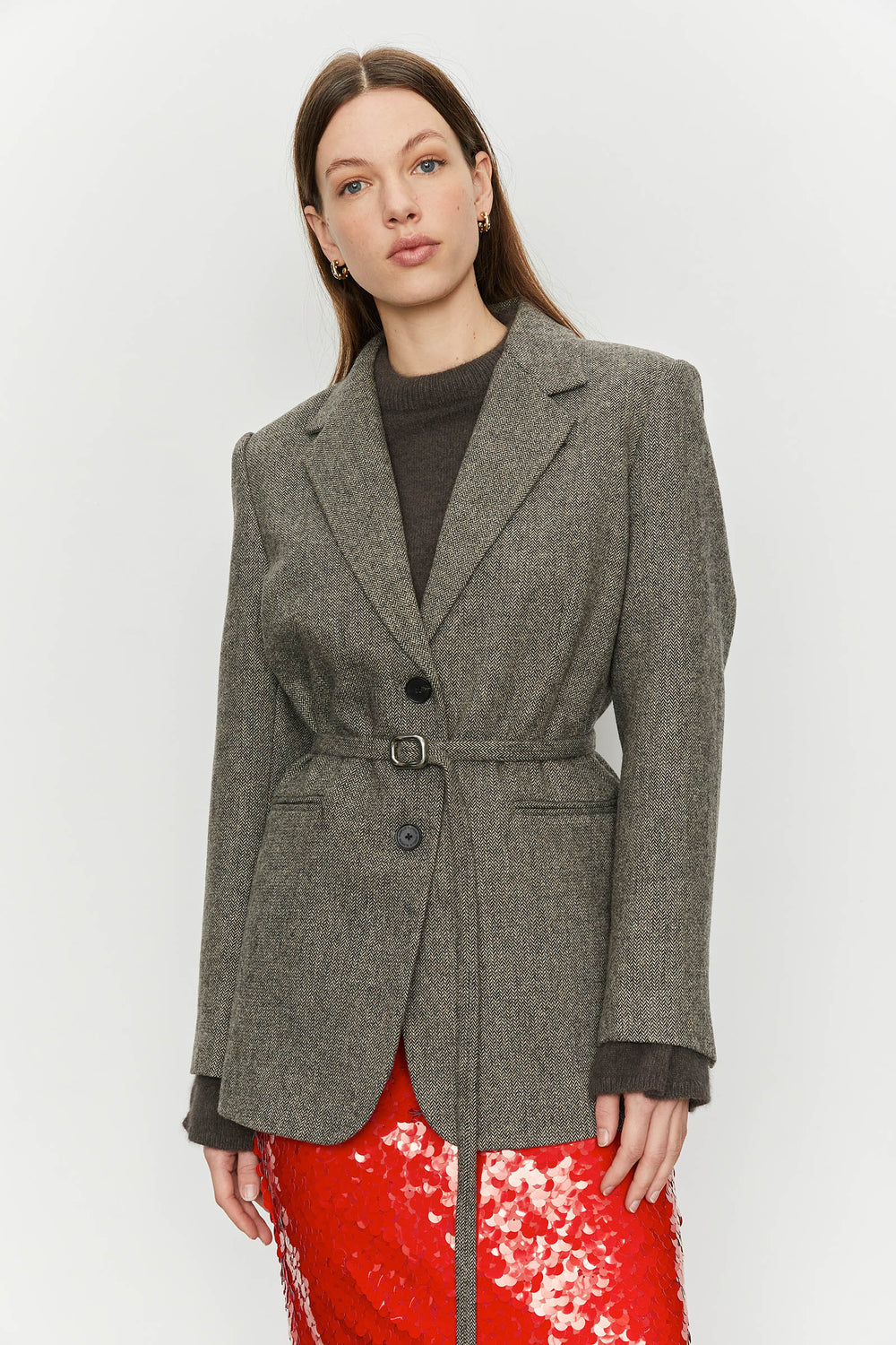 BLAZER LANA CON CINTURA