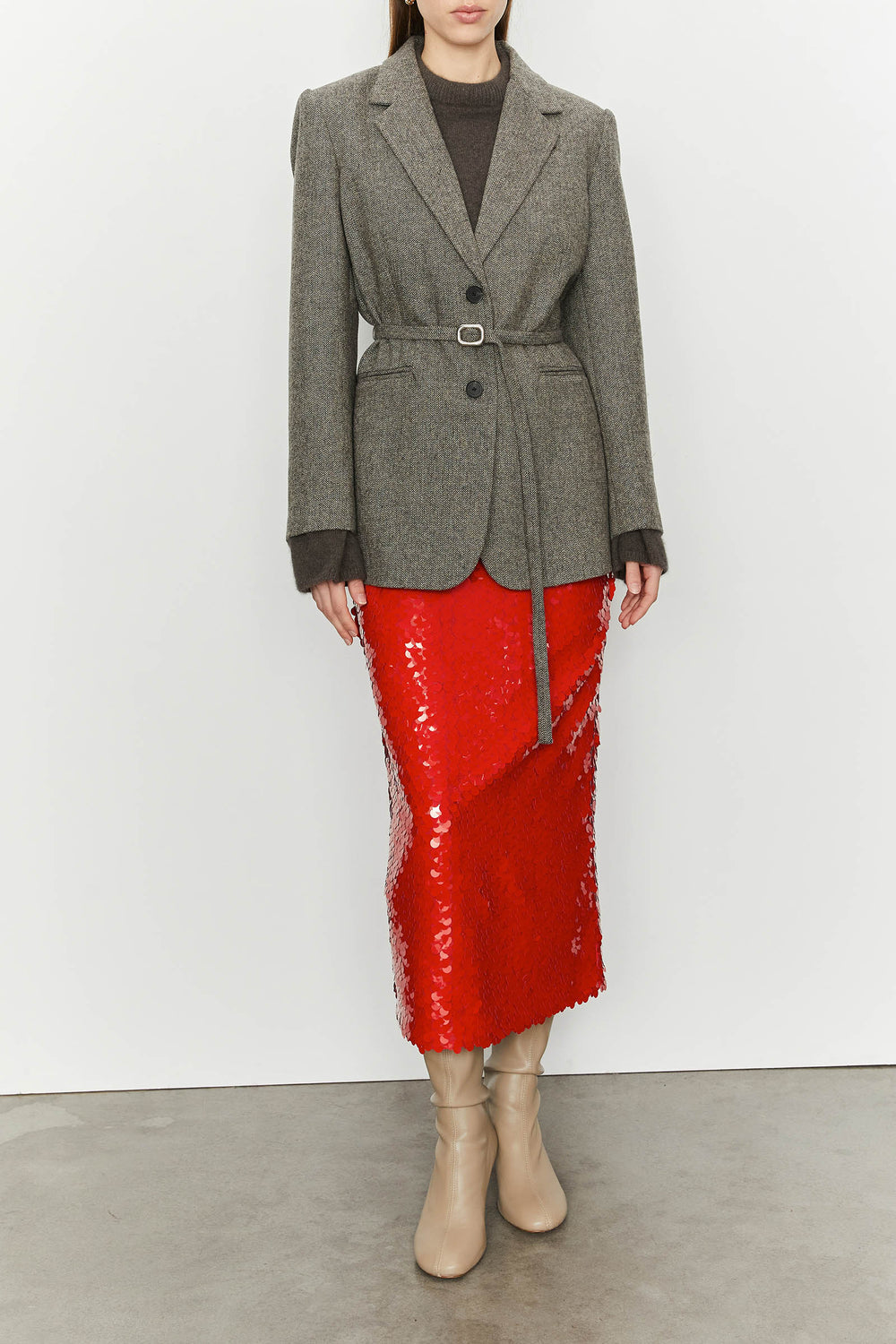 BLAZER LANA CON CINTURA