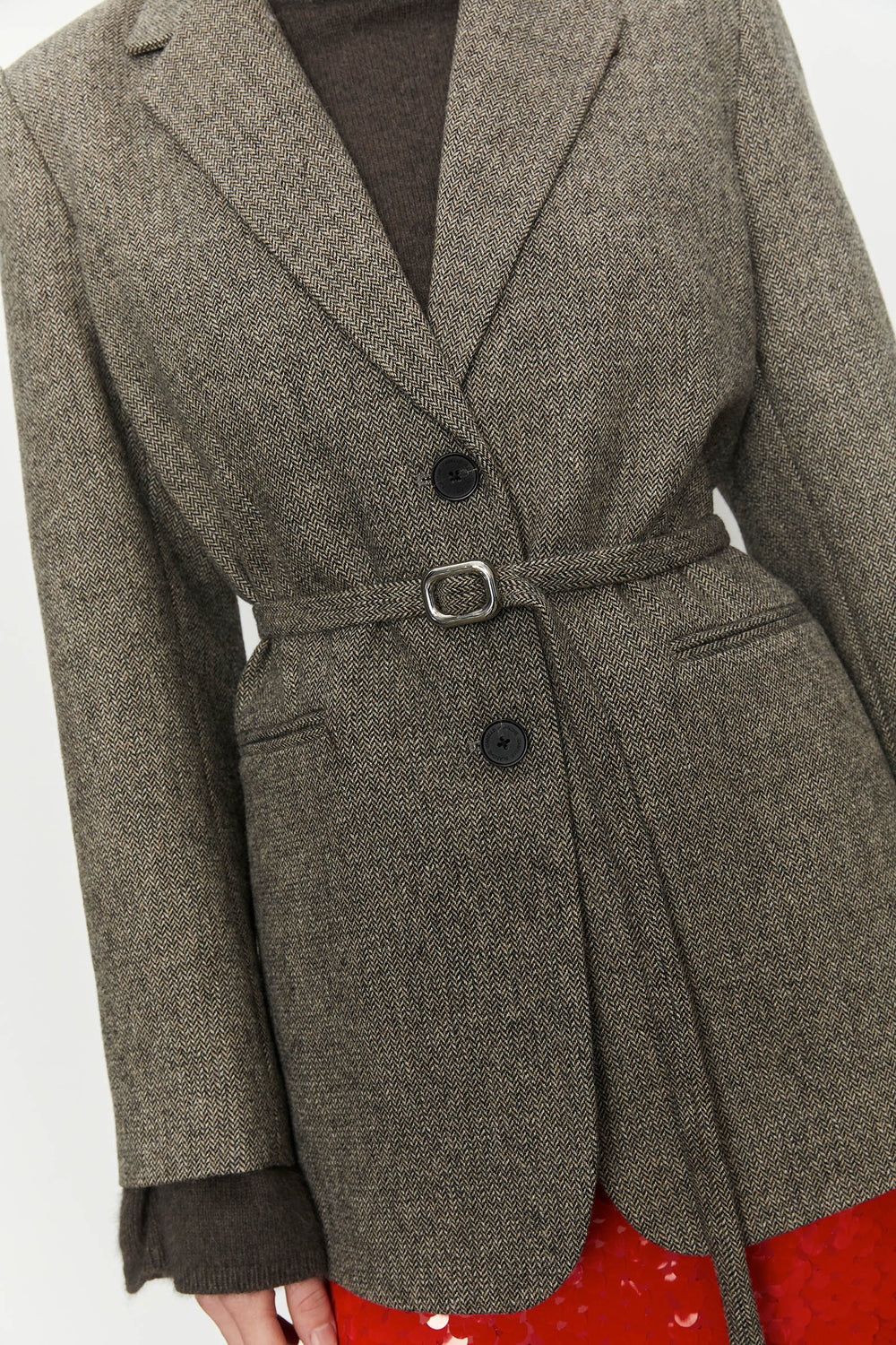 BLAZER LANA CON CINTURA