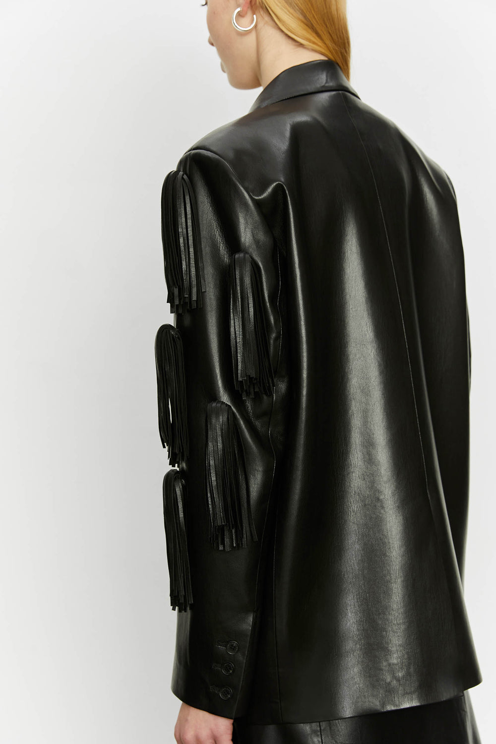 BLAZER CON FRANGE IN NAPPA