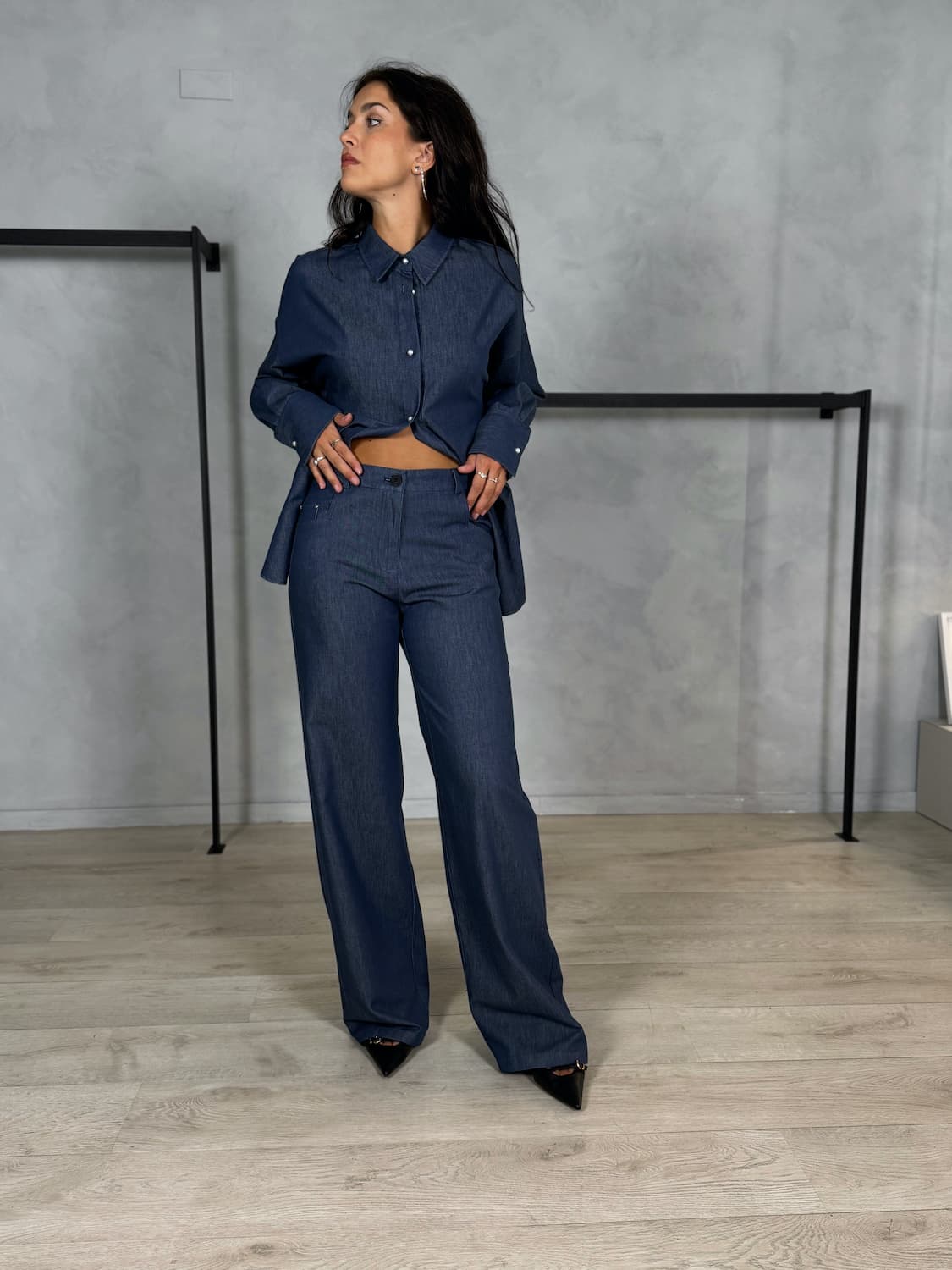 PANTALONE DENIM PALAZZO