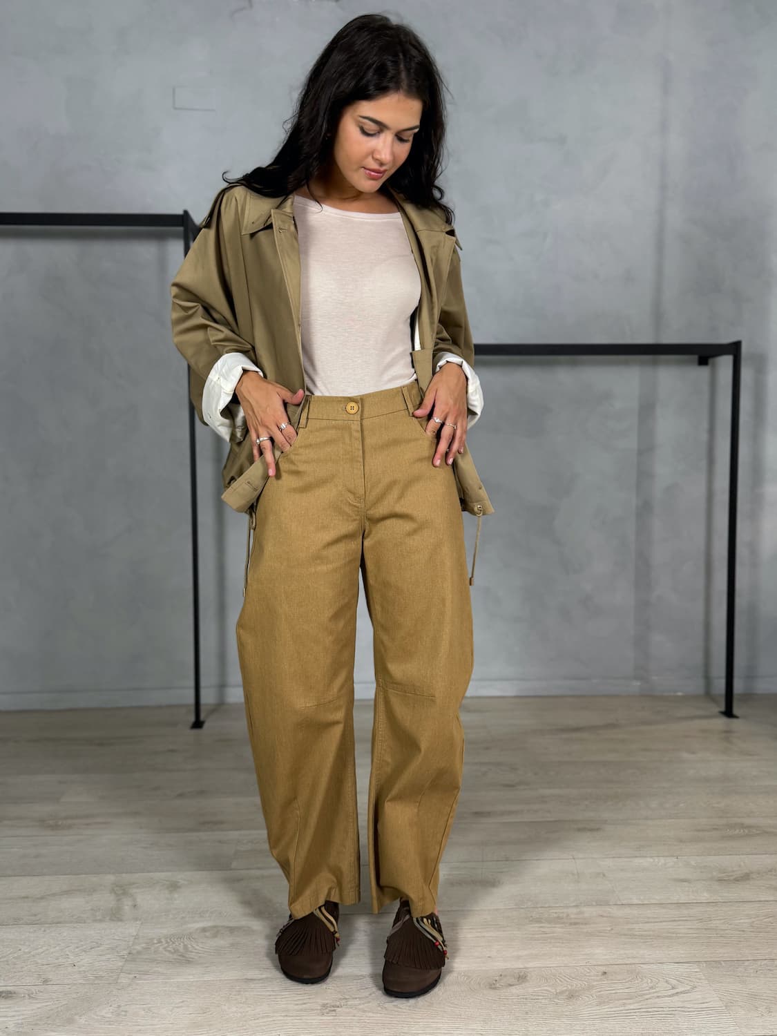 PANTALONE DRILL COTONE BAGGY