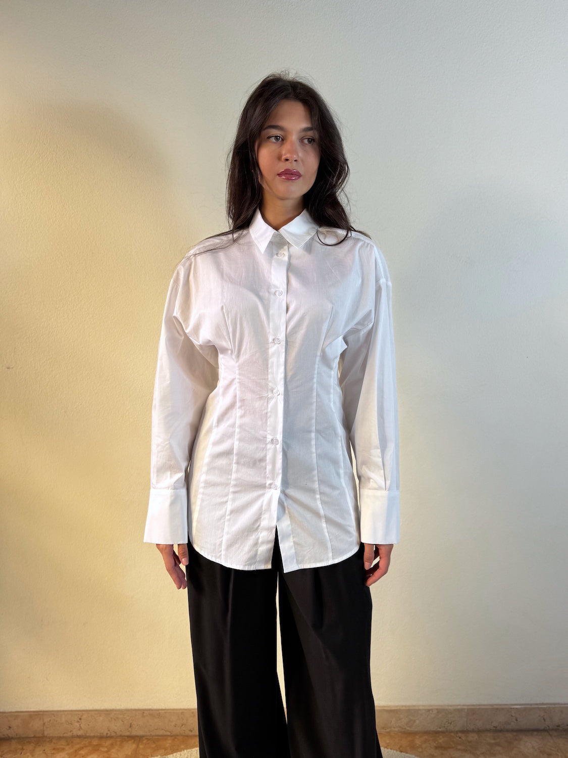 CAMICIA SFIANCATA IN POPELINE