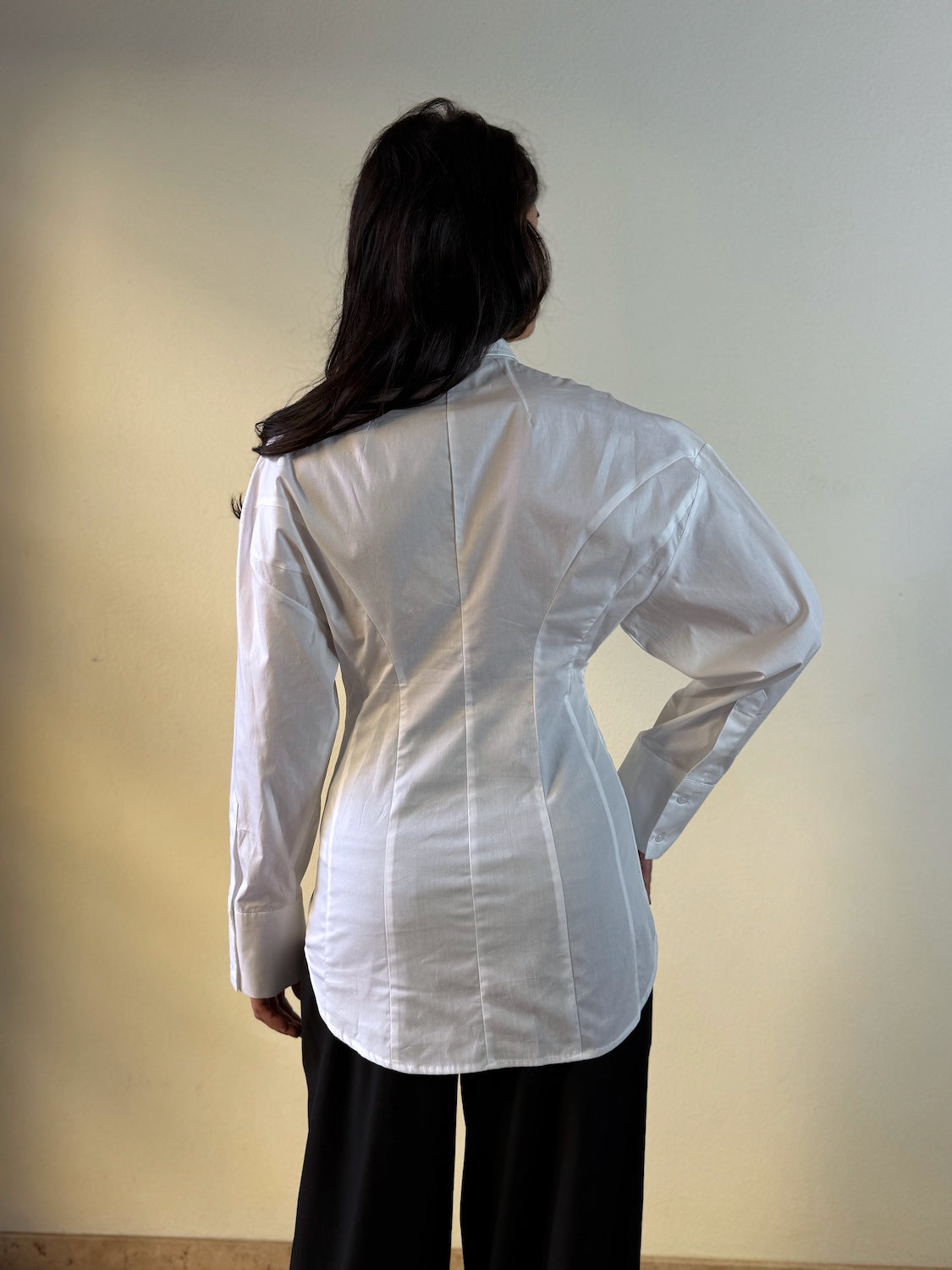 CAMICIA SFIANCATA IN POPELINE