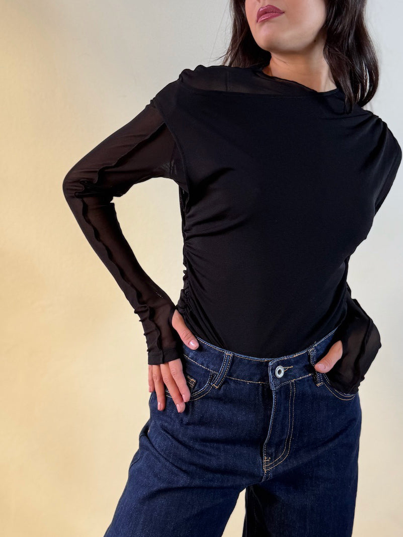 T-SHIRT DUE PEZZI IN MESH