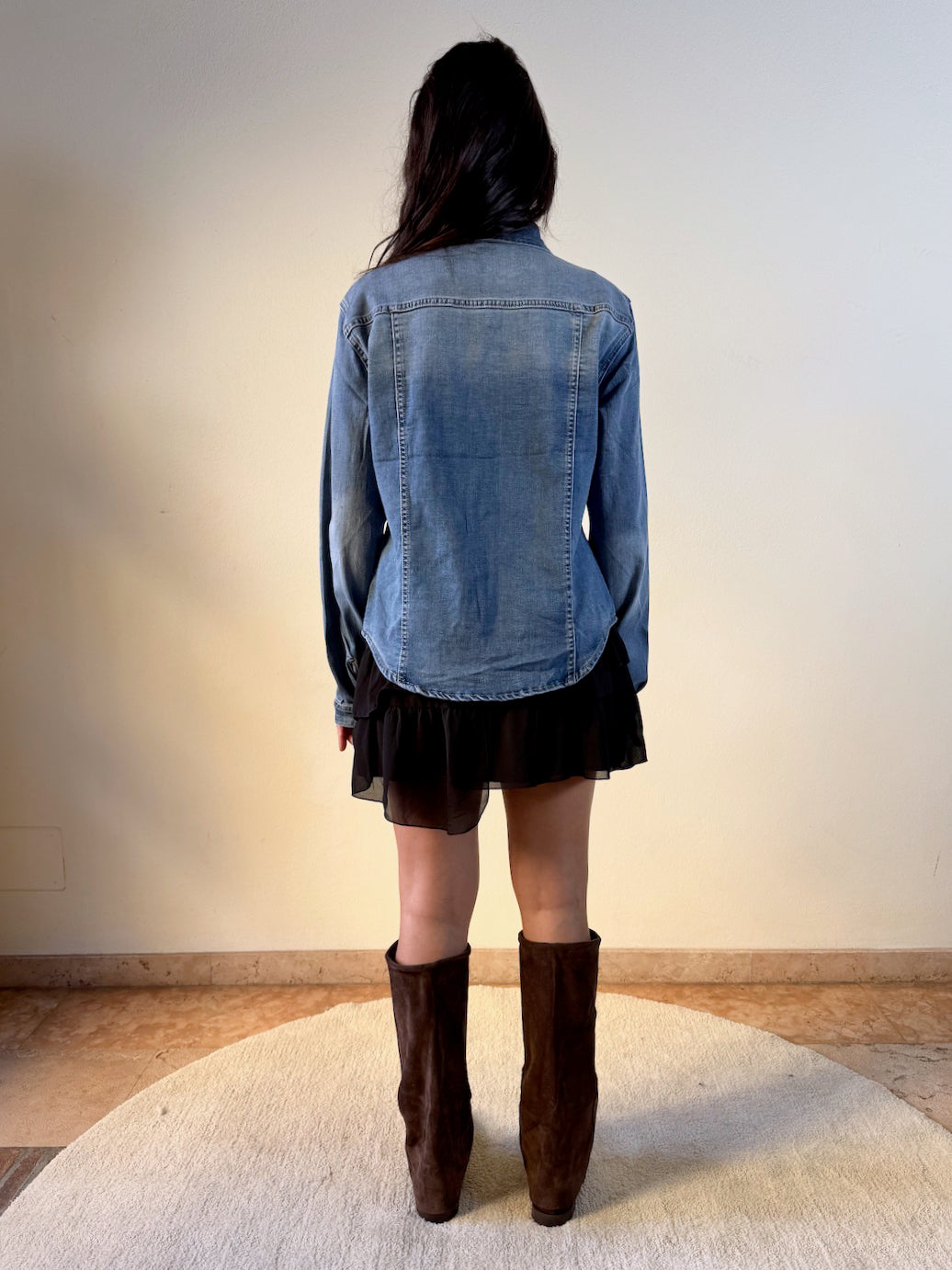 CAMICIA DI JEANS SFIANCATA