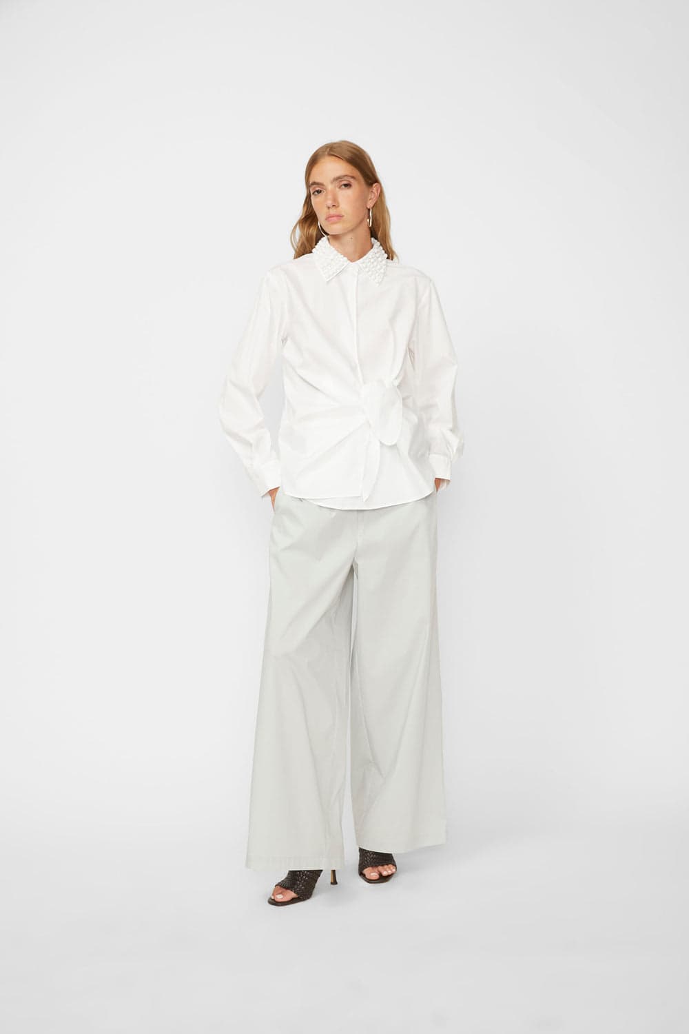 Camicia Collo Perle