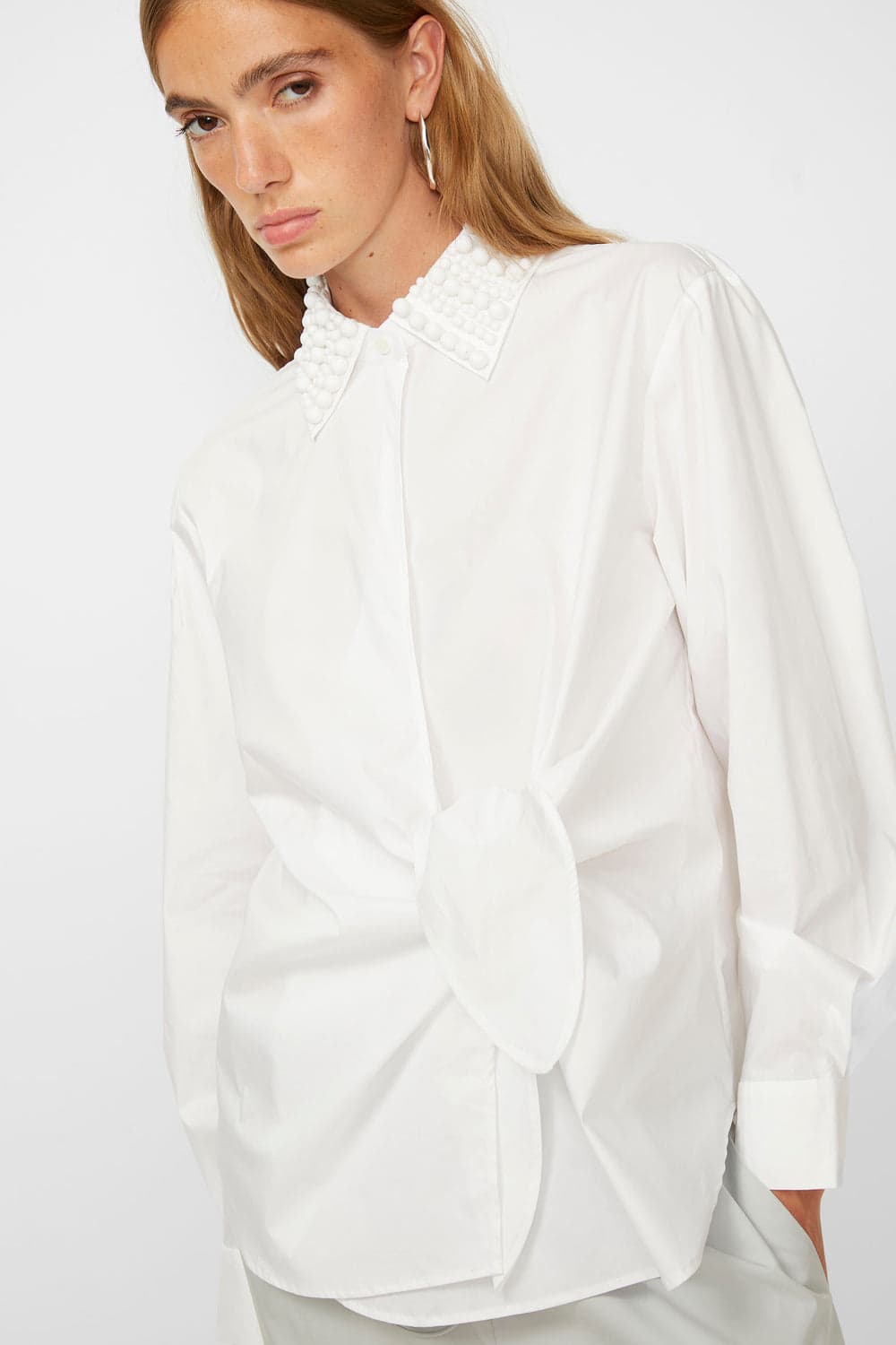 Camicia Collo Perle