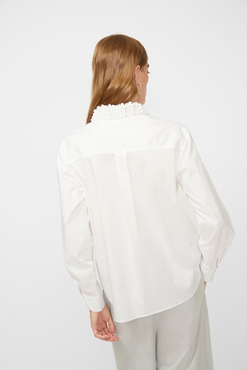 Camicia Collo Perle