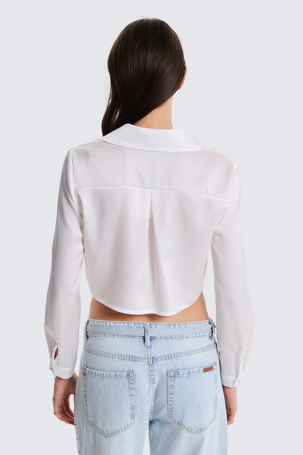 Camicia Crop Raso