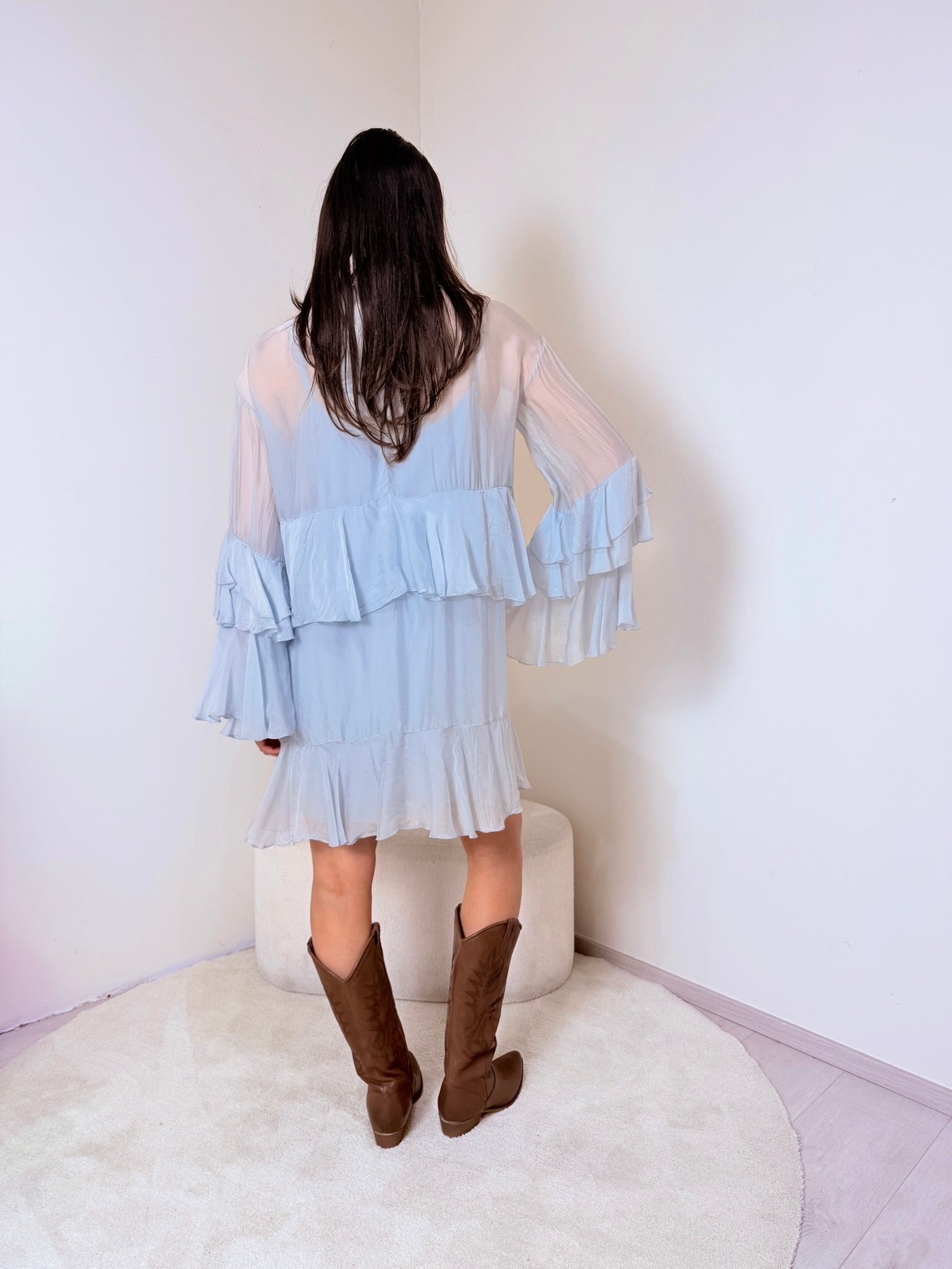 Abito Con Volant - Seta