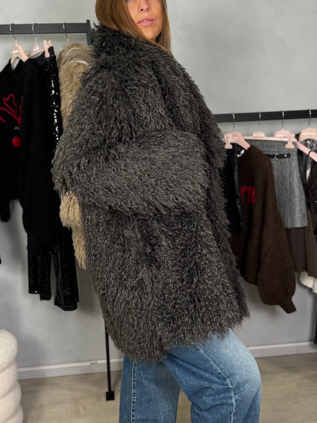 PELLICCIA MIDI - PIOMBO