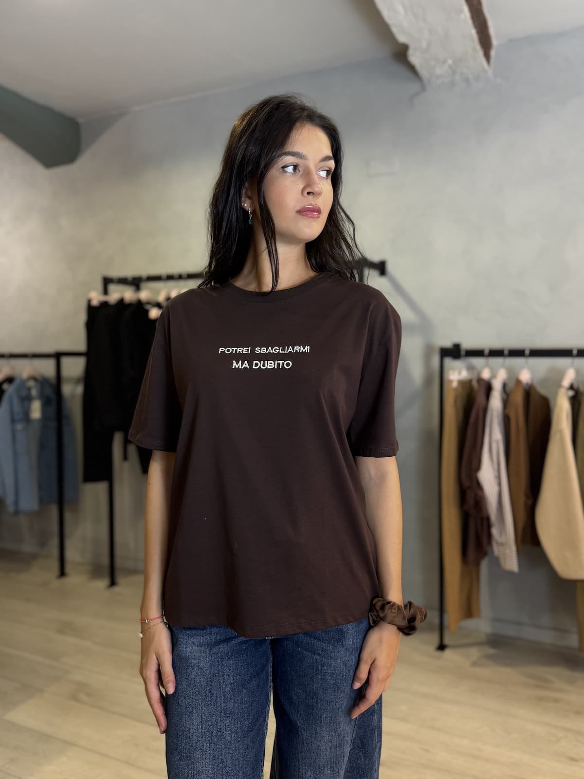 TEE RICAMATA "POTREI SBAGLIARMI"