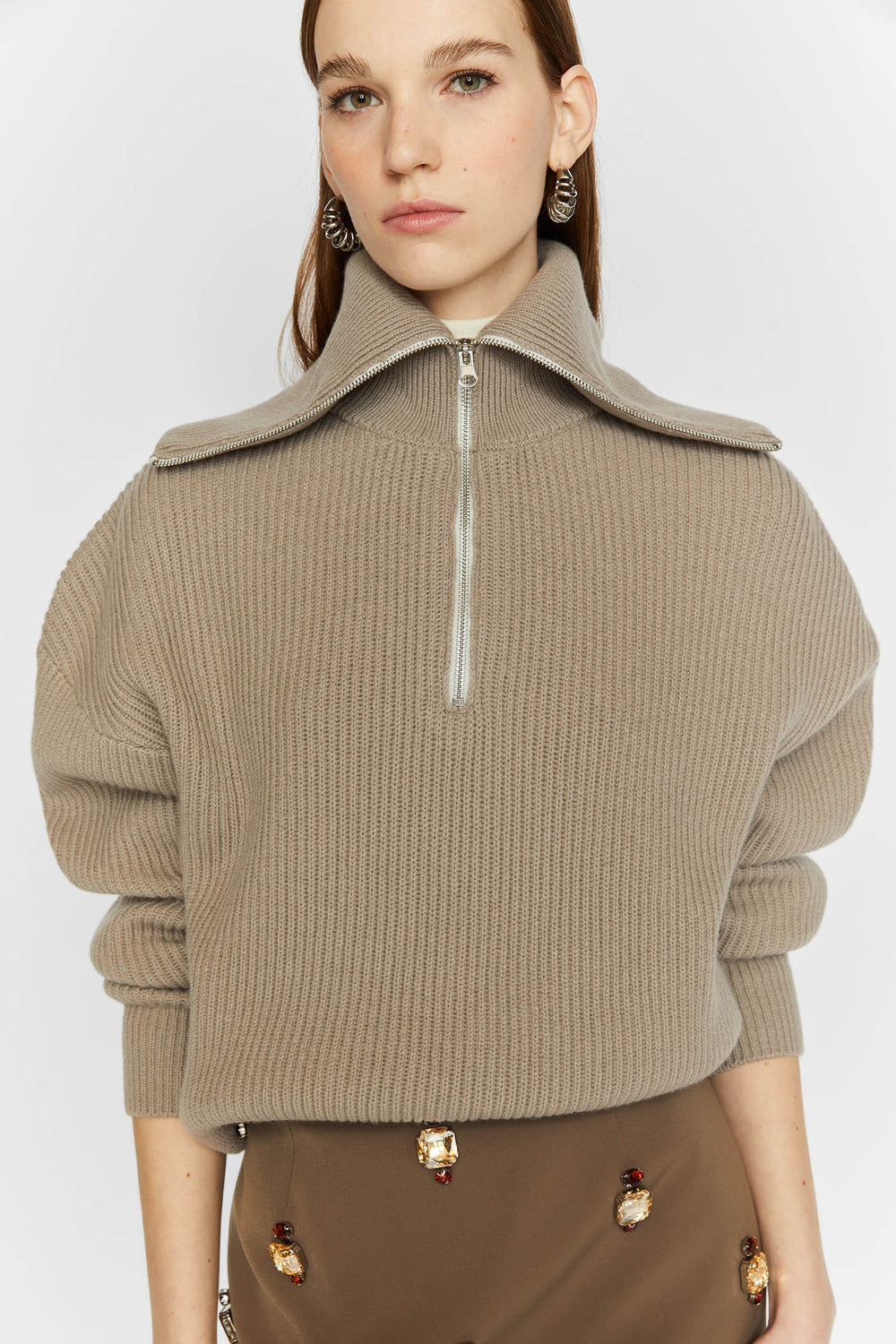 MAGLIONE COLLO A ZIP