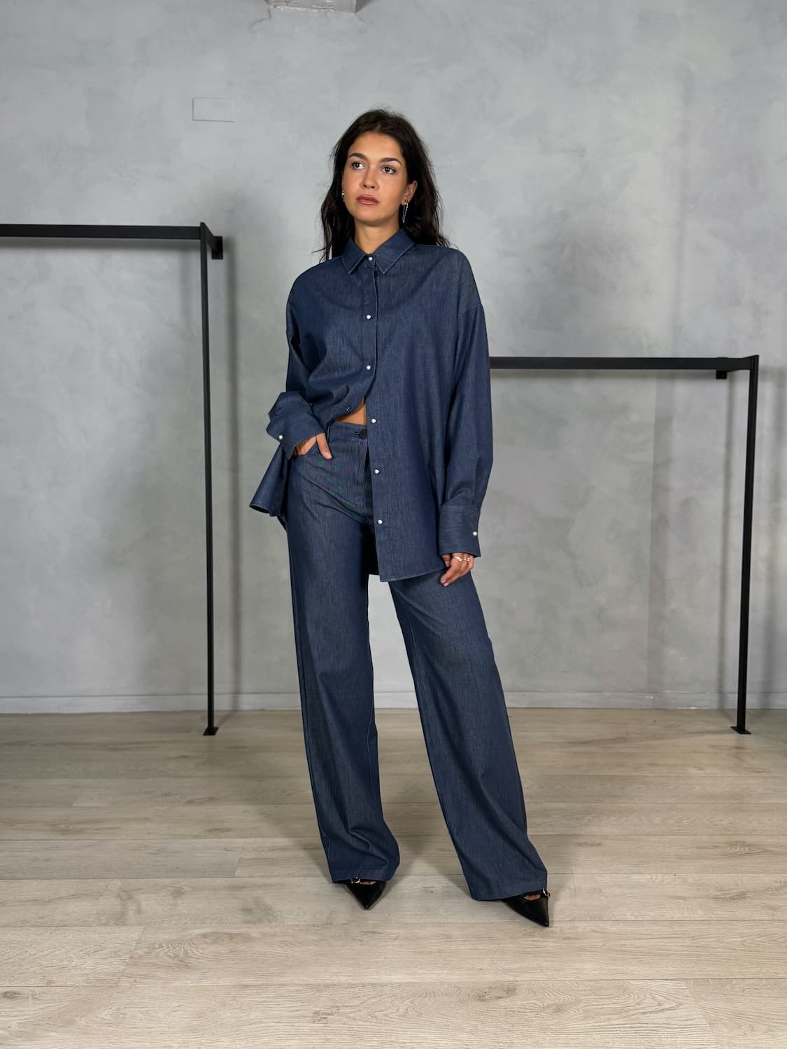 PANTALONE DENIM PALAZZO