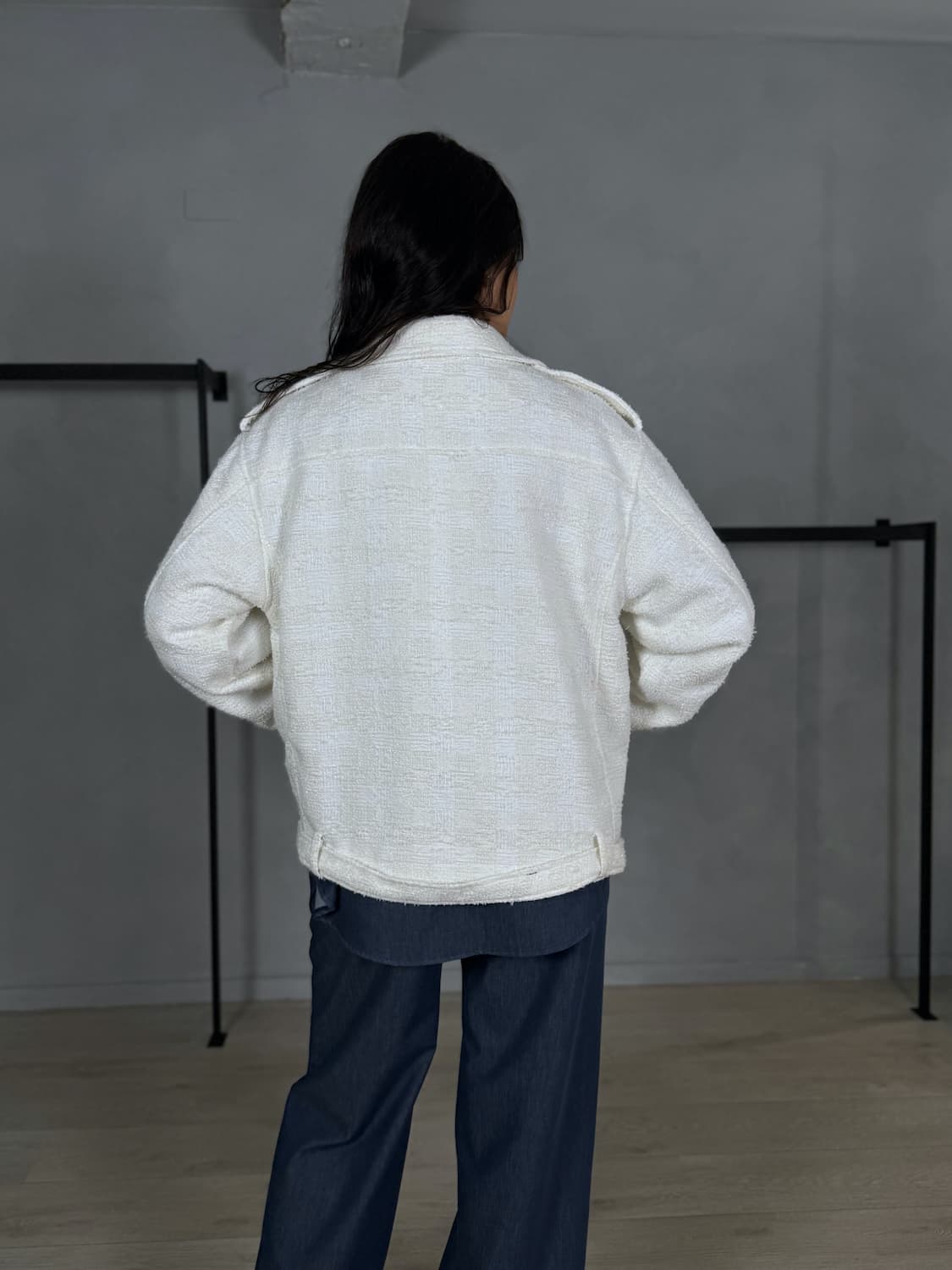 Bomber in tweed