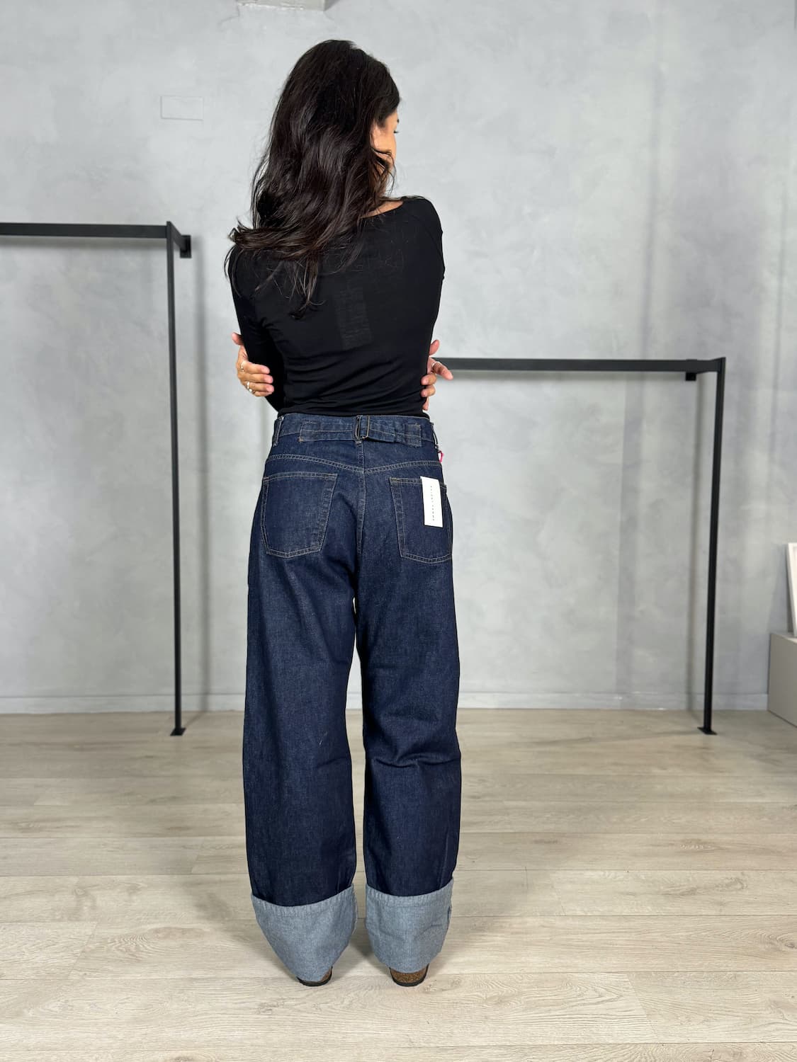 DENIM BAGGY CON MAXI RISVOLTO