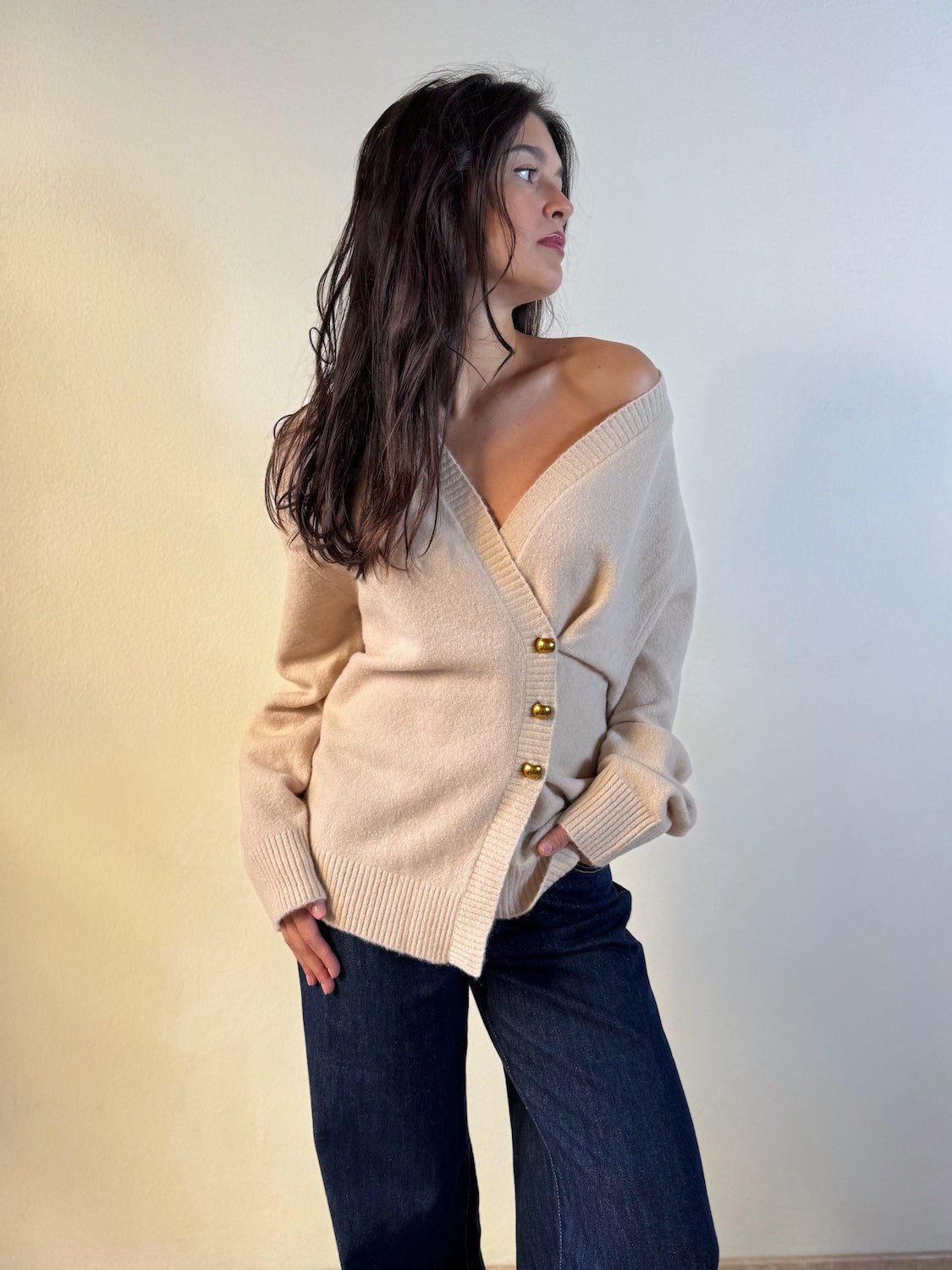 CARDIGAN CON ALLACCIATURA LATERALE