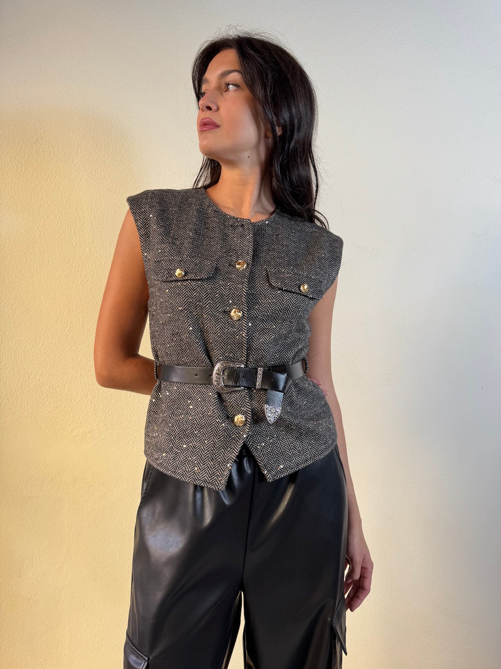 GILET SPINATO