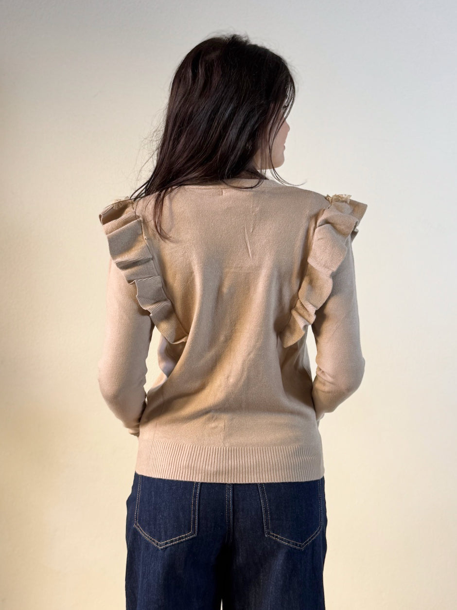 CARDIGAN CON BOTTONE GIOIELLO