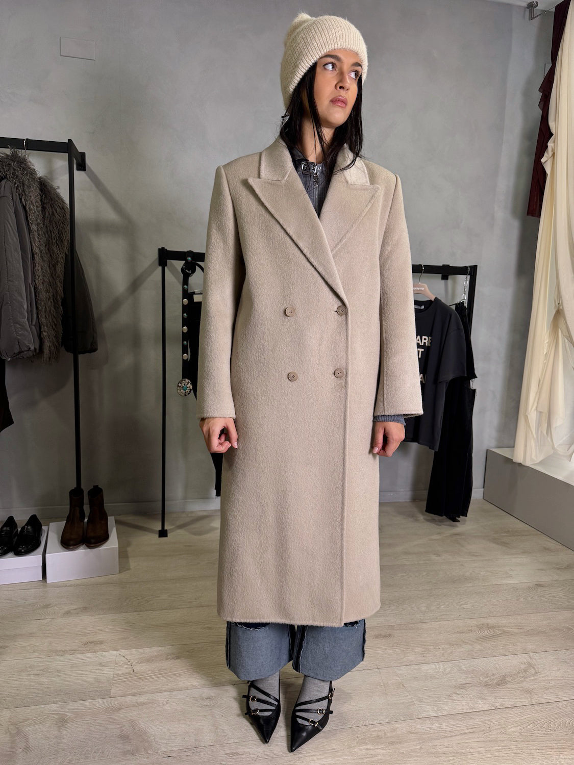 CAPPOTTO DRITTO LANA