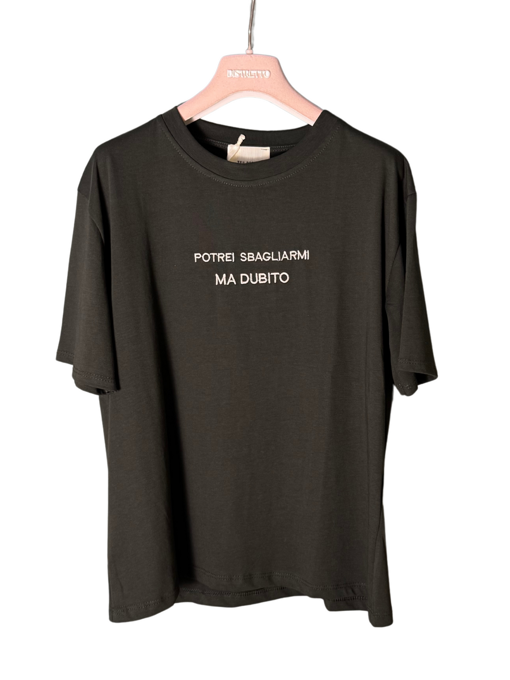 TEE RICAMATA "POTREI SBAGLIARMI"