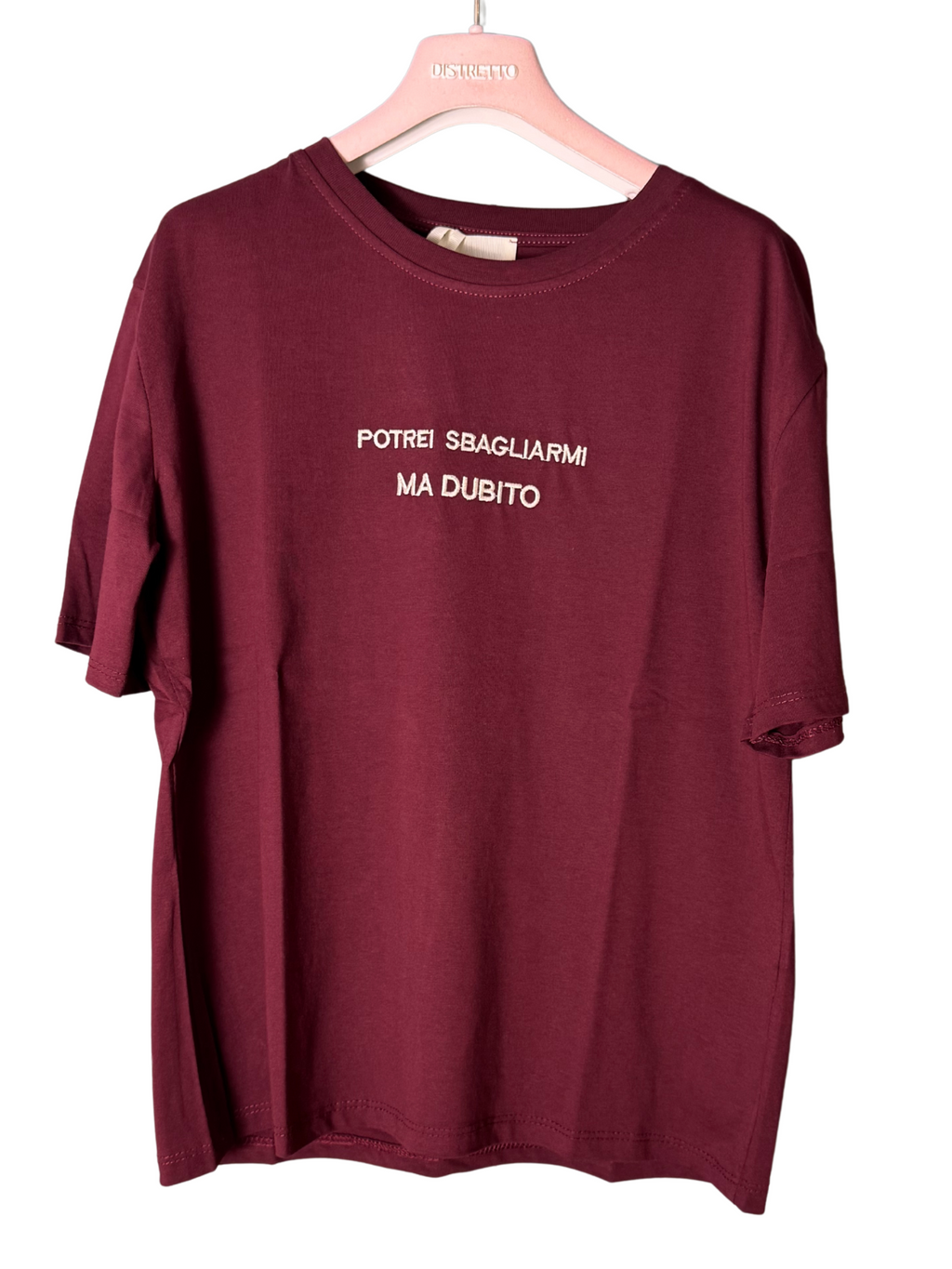 TEE RICAMATA "POTREI SBAGLIARMI"