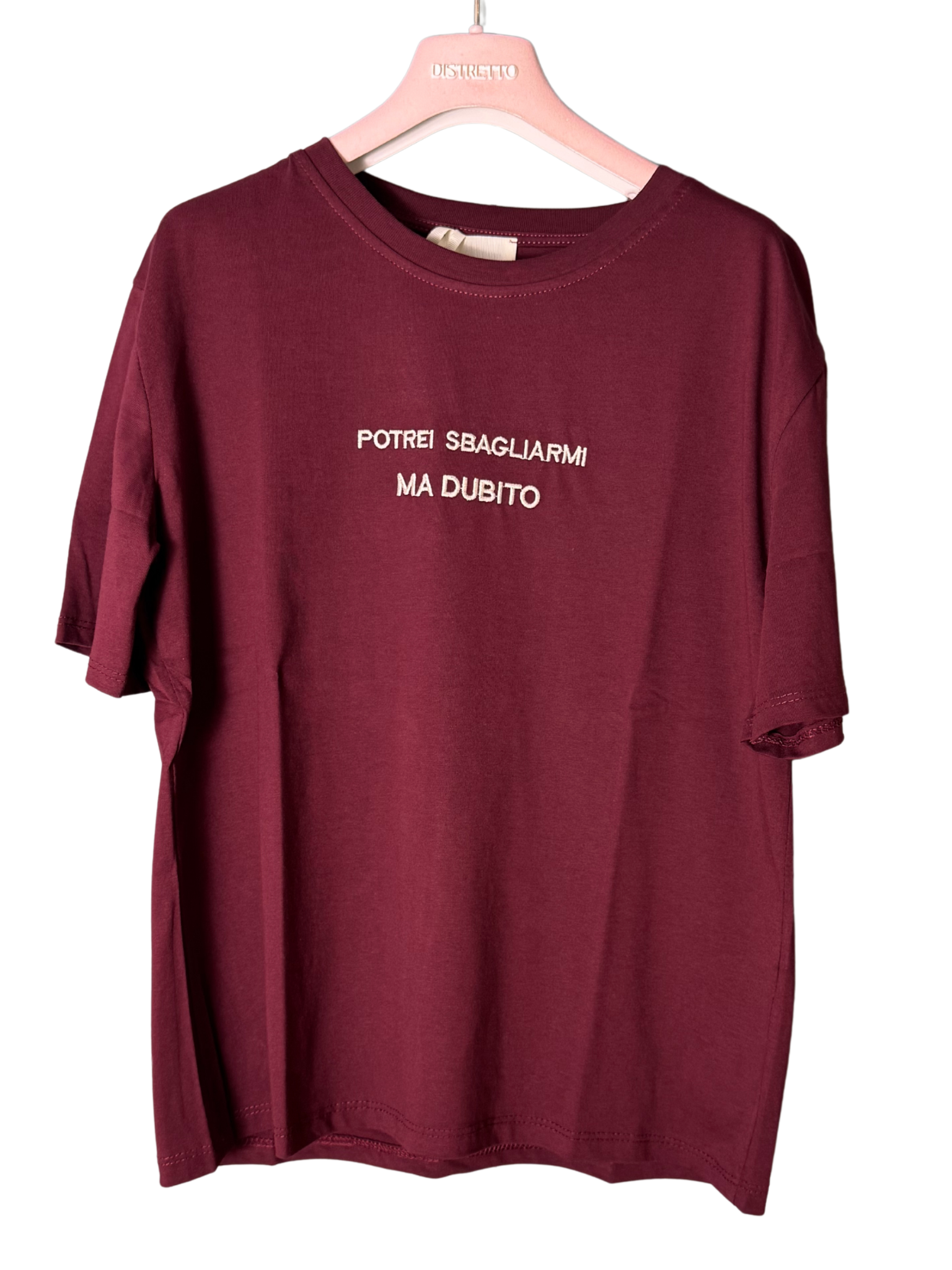 TEE RICAMATA "POTREI SBAGLIARMI"